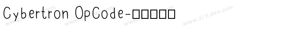 Cybertron OpCode字体转换